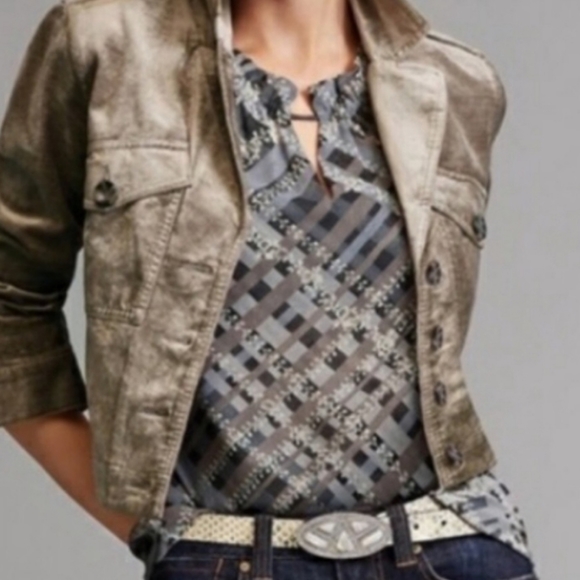 CAbi Tops - Cabi Gray Blouse Sz M Sleeveless Graphite Ruffle Semi Sheer #3451